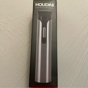 Houdini Electric Corkscrew in Silver and Black